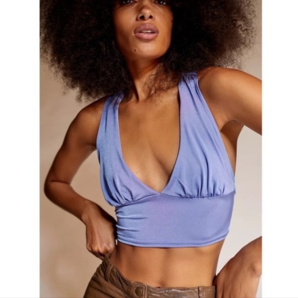 4/$16 ❇️ Urban Outfitters Lavender Phoenix Plunging Tie-Back Tank Top